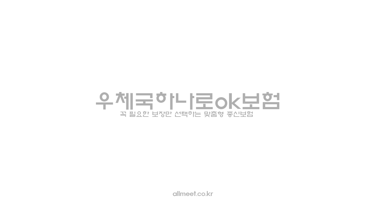 우체국 종신보험 하나로 OK 보험 