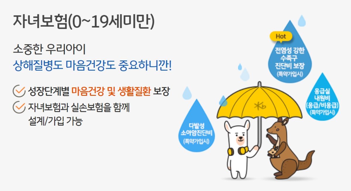 KB 손해보험 태아보험 상품 특징